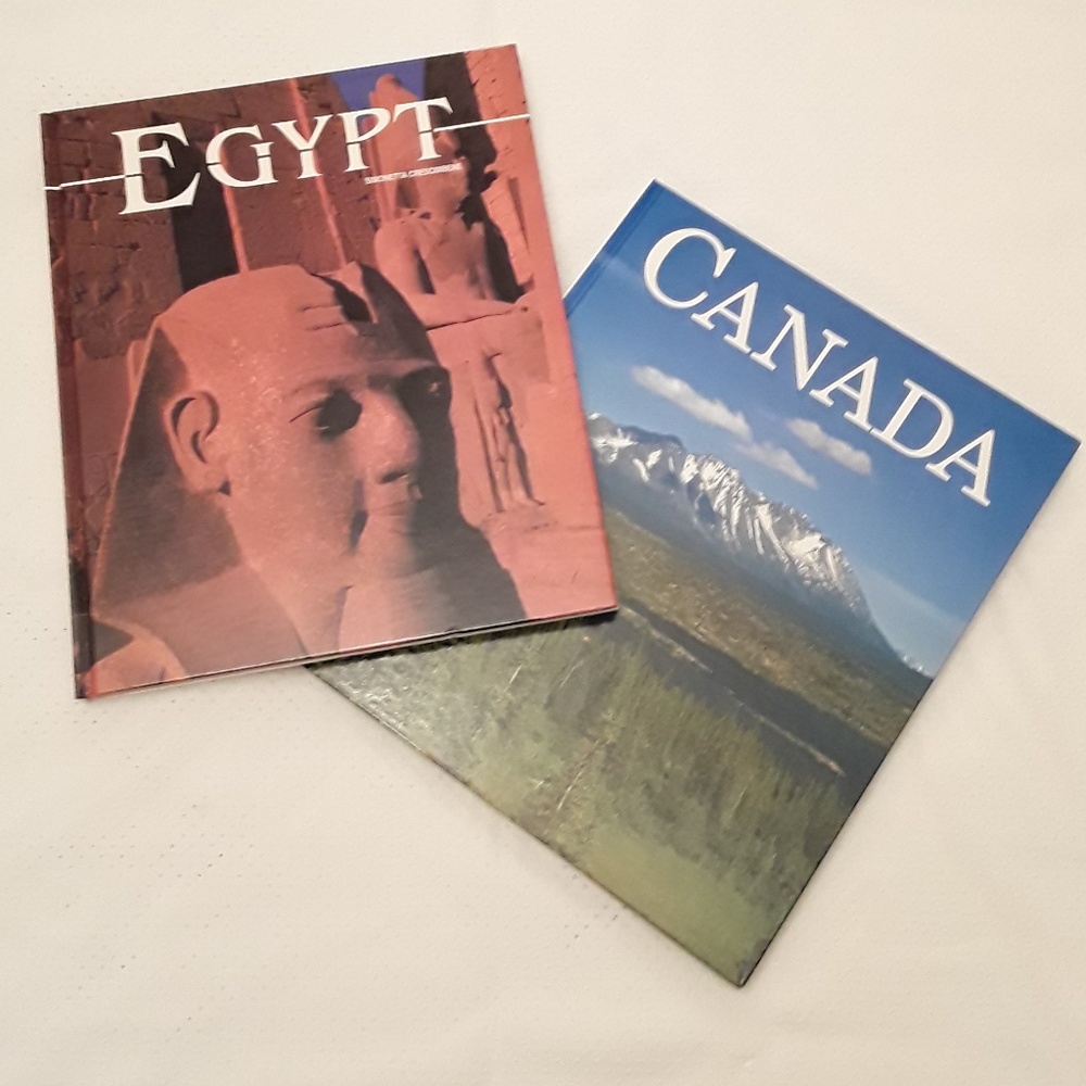 3 for $18.Egypt and Canada Hardback Coffee Table Books
